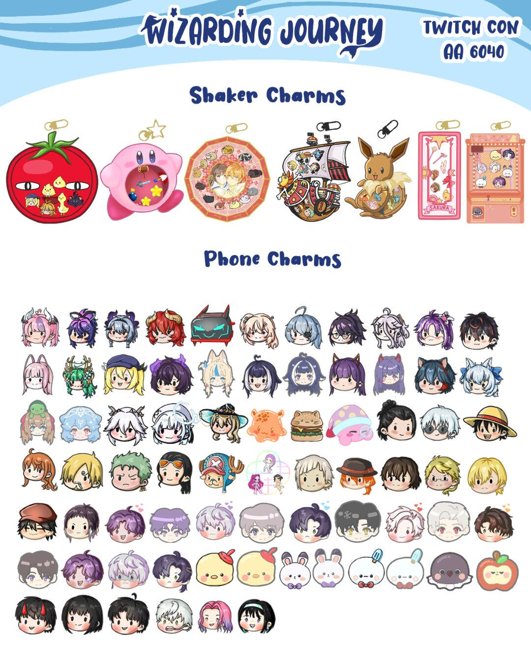 shaker charm and phone charms